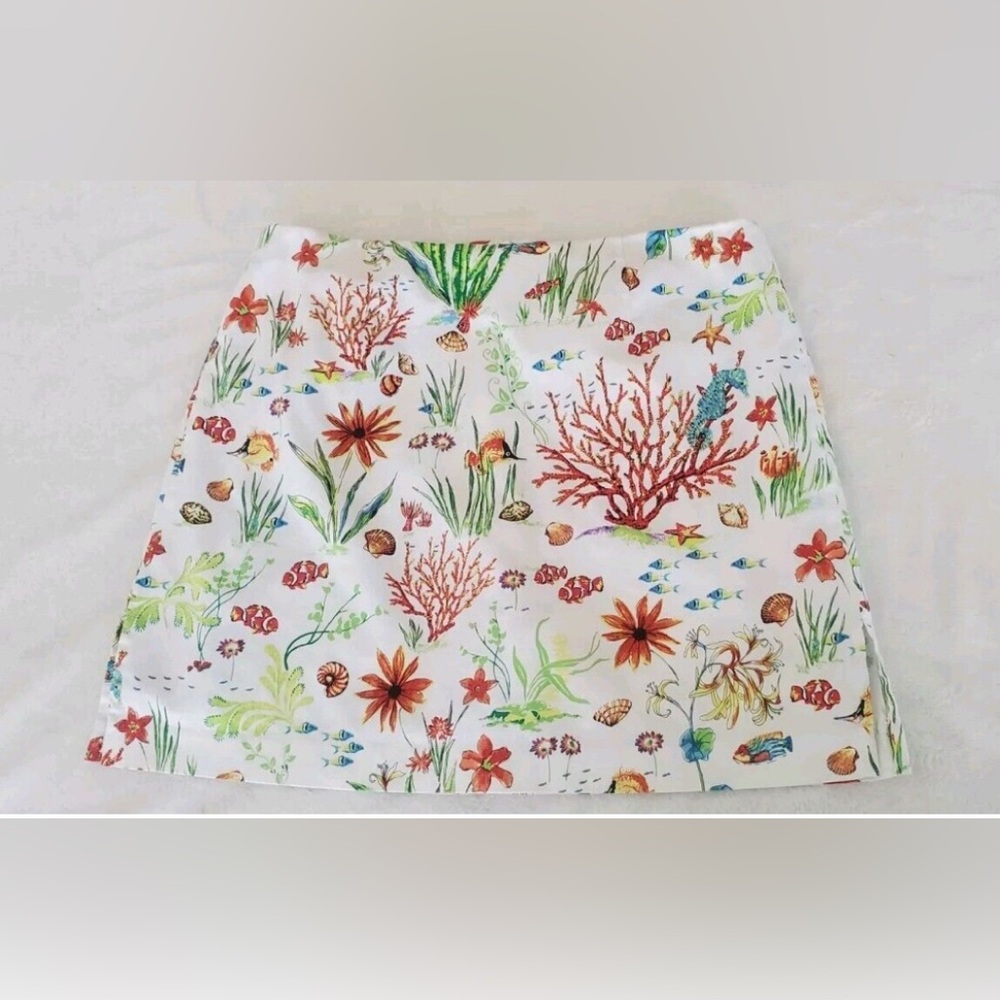 Bamboo‎ Traders Skort Women’s Coral Reef Sea Life Size 8